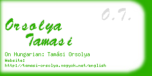 orsolya tamasi business card